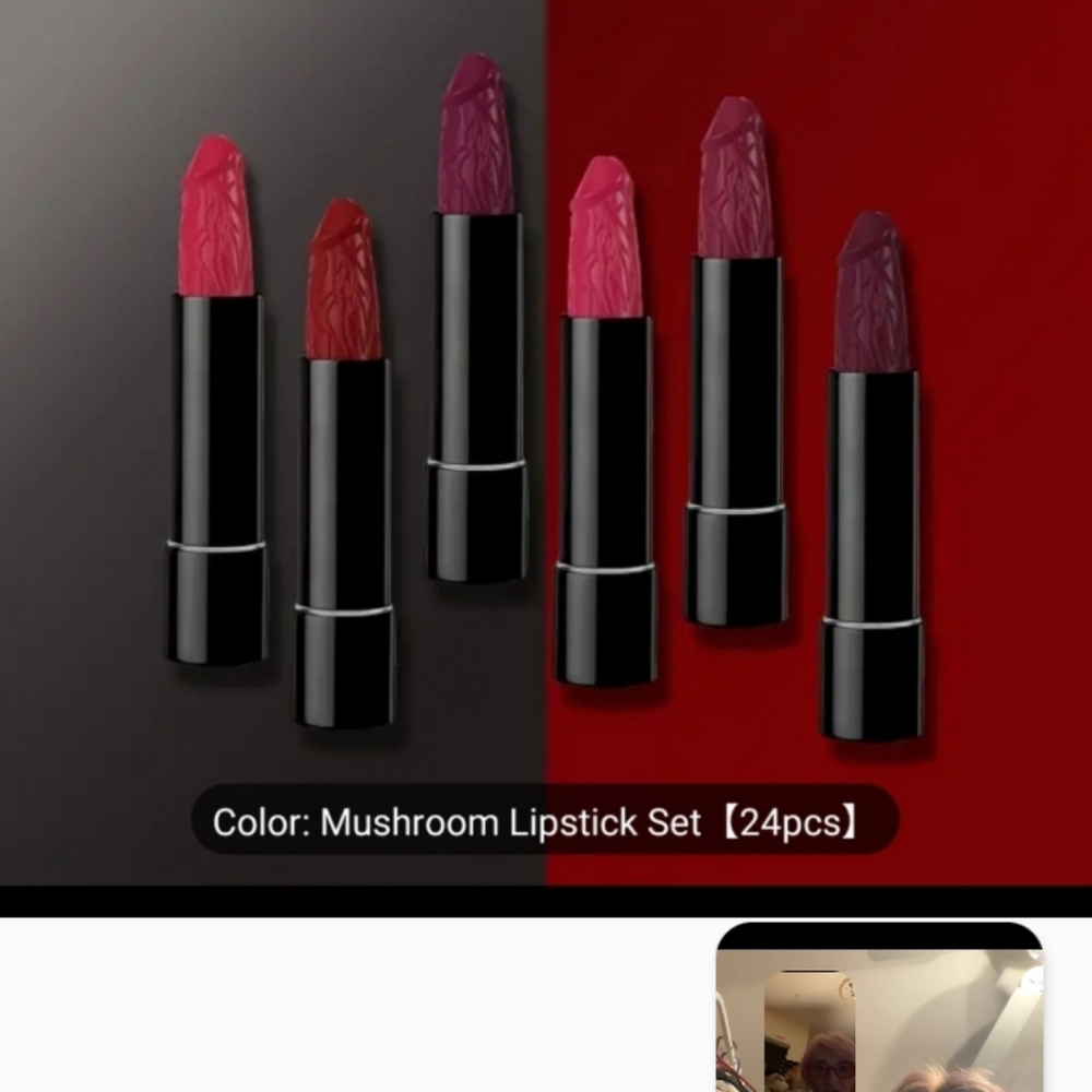 🤣 miss factor lipstick shaped phallic 🍆👄